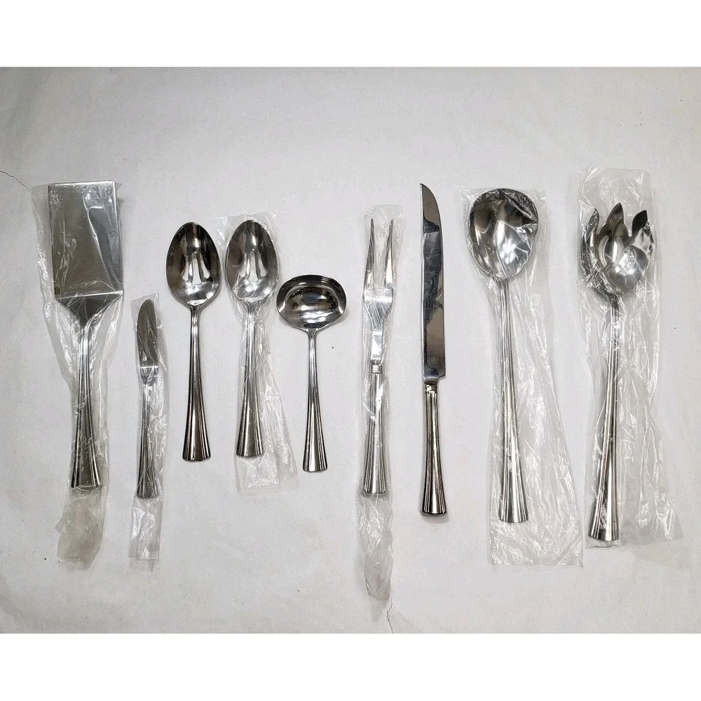 Reed And Barton Stainless Flatware Serving Utensils Salad Spatula Ladle Carving‎